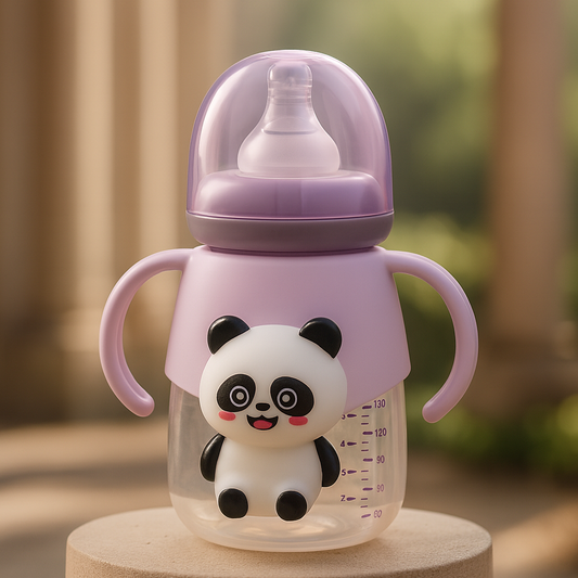 Baby Feeding Bottle 270ml with Panda Design – BPA Free Feeder with Handles.