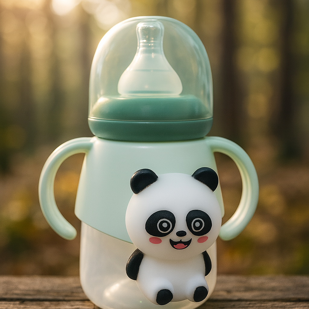 Baby Feeding Bottle 270ml with Panda Design – BPA Free Feeder with Handles.