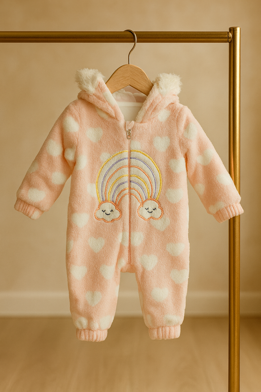 Baby Winter Romper Suit with Hood & Ears