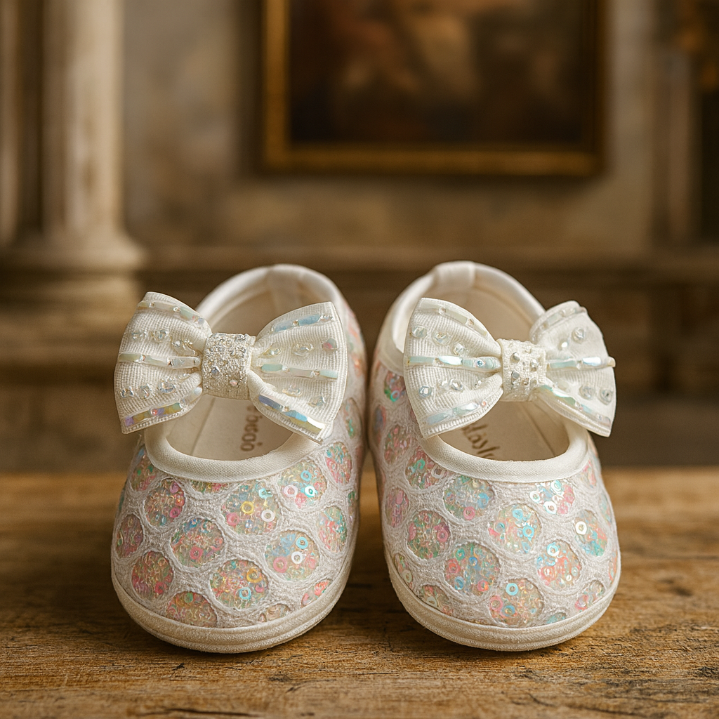 Fancy Baby Girl Shoes, Soft White Party Wear