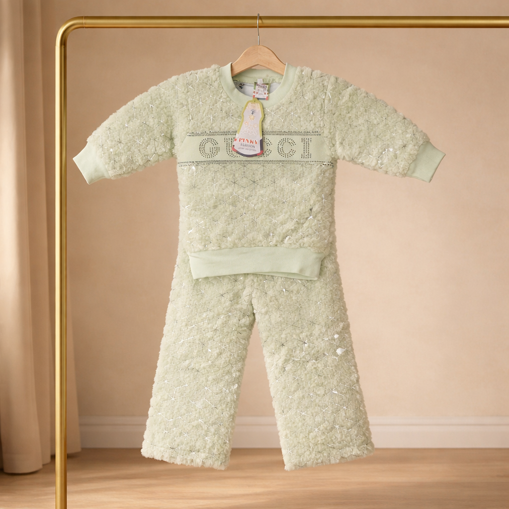 Designer-Style Mulaim Plush Tracksuit Set – Premium Winter 2pc