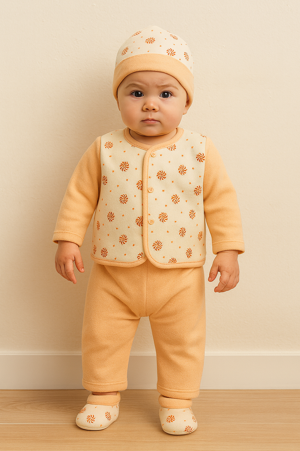 Newborn Winter Baby Suit Set of 5 Pieces | Warm Outfit for Newborn Boy & Girl | 3 Colors Available