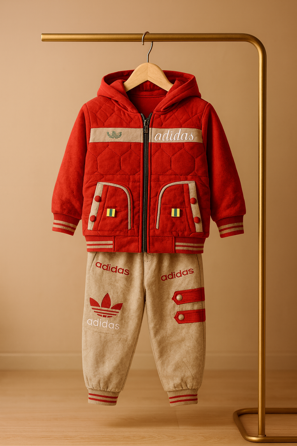 Kids “Adiaas” Winter Tracksuit – Cozy & Trendy 2-Piece Set