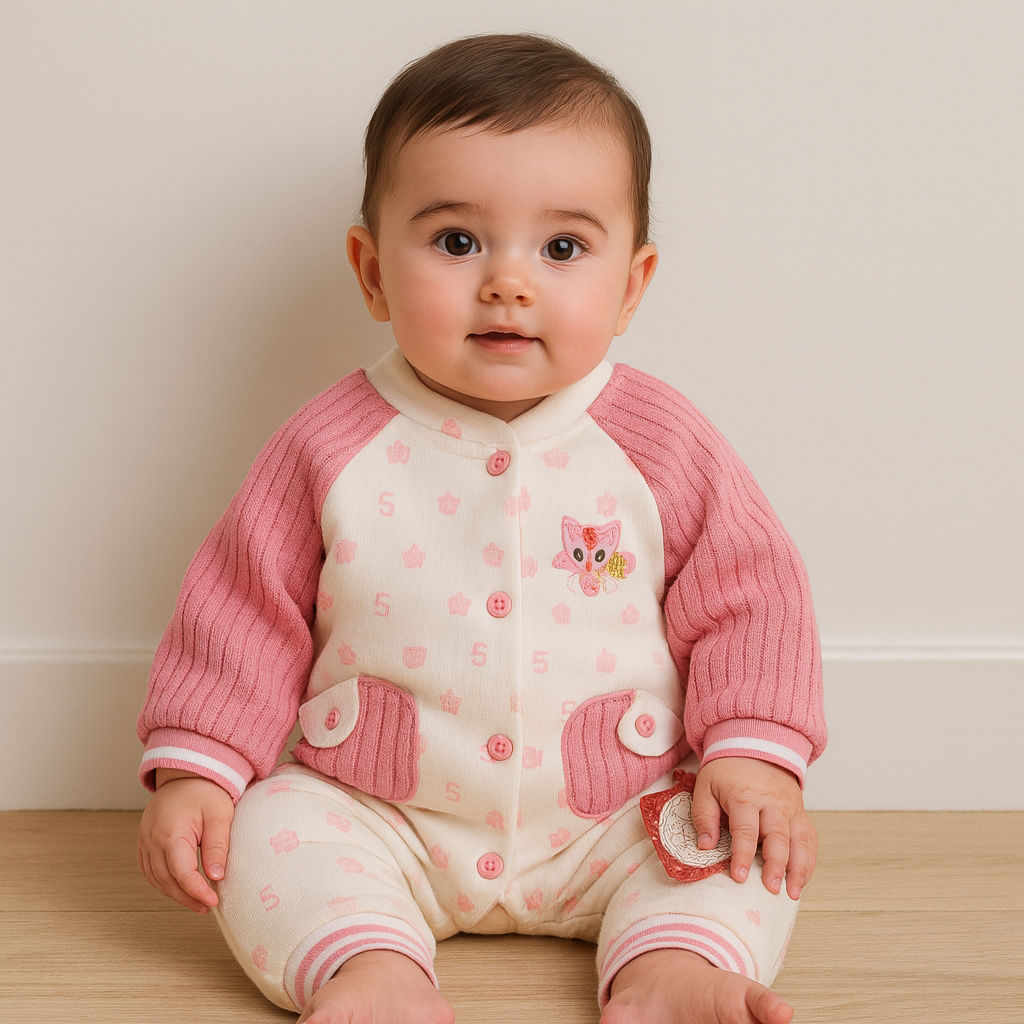 Soft Newborn Winter Romper – Cozy, Cute & Gentle