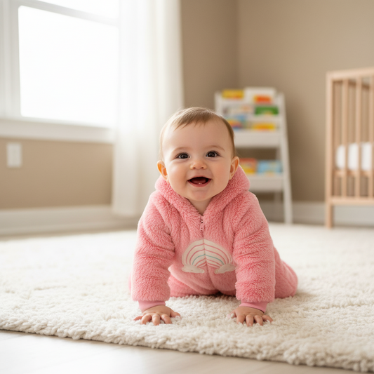 Premium Baby Winter Romper Suit with Hood & Ears