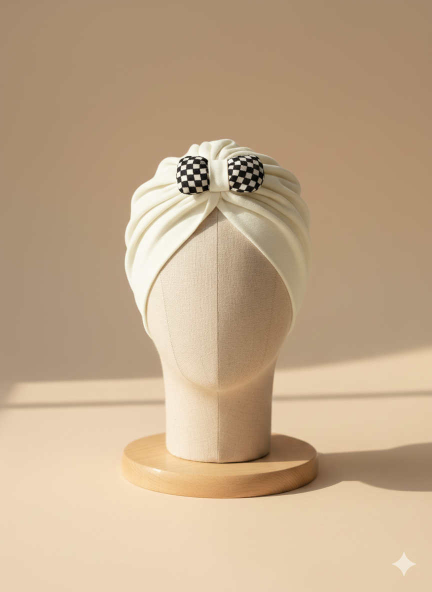 Pack of 3 Baby Cotton Turban Cap with Flower Design
