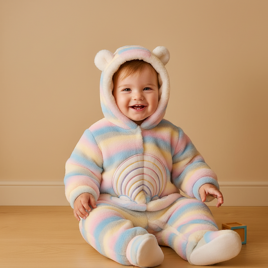 Premium Baby Winter Romper Suit with Hood & Ears