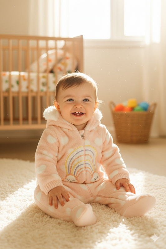 Baby Winter Romper Suit with Hood & Ears