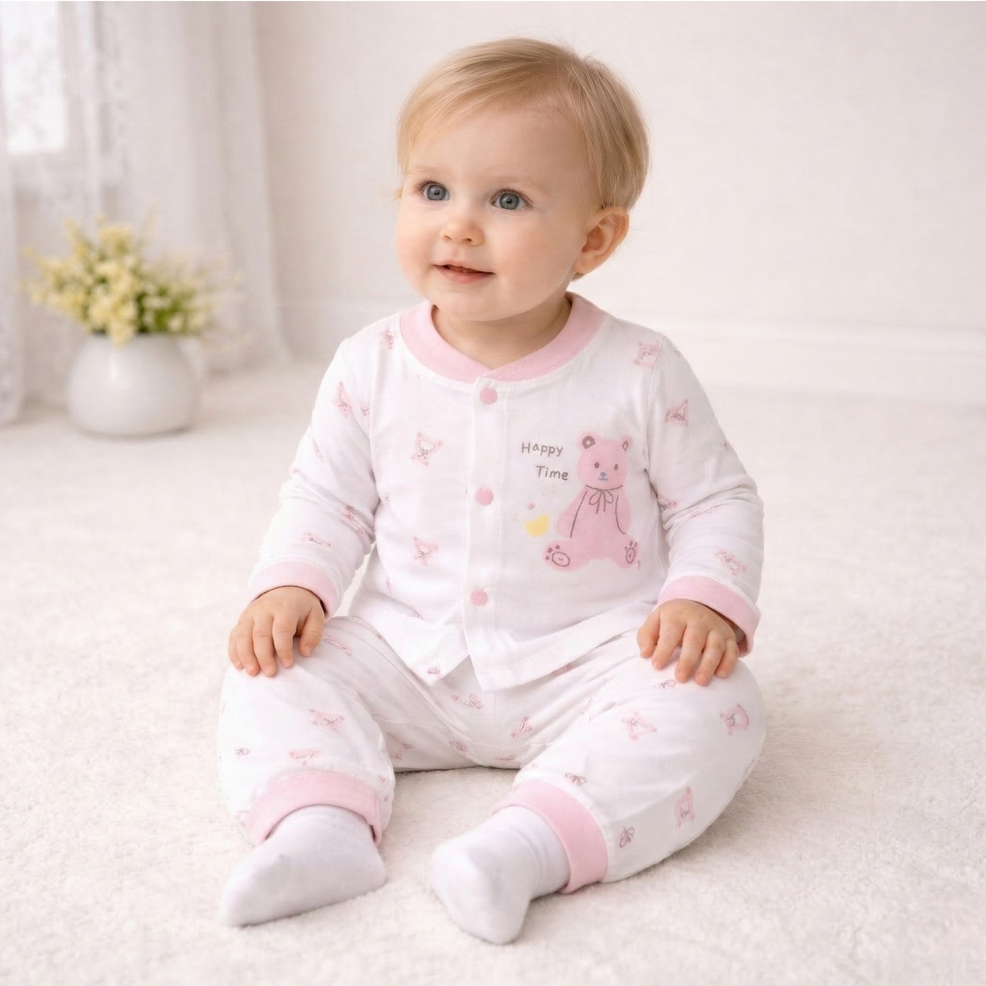 Soft Teddy Baby Pajama Set – Mulaim Cozy Sleepwear