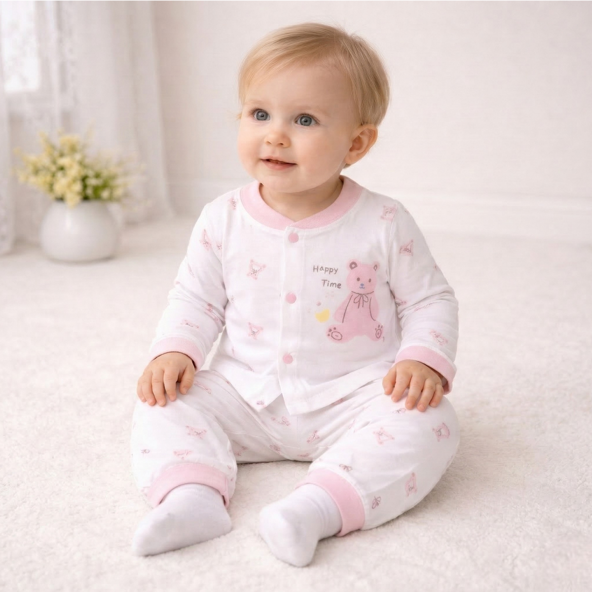 Soft Teddy Baby Pajama Set – Mulaim Cozy Sleepwear