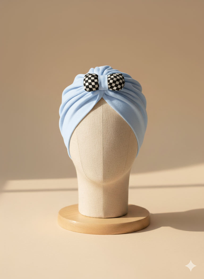 Pack of 3 Baby Cotton Turban Cap with Flower Design