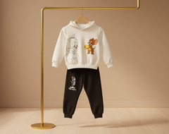 Tom & Jerry Soft Mulaim Hoodie Set (2–3 Years)