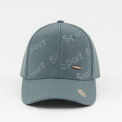 GREY "CAP" Embroidered Cotton Baseball Cap