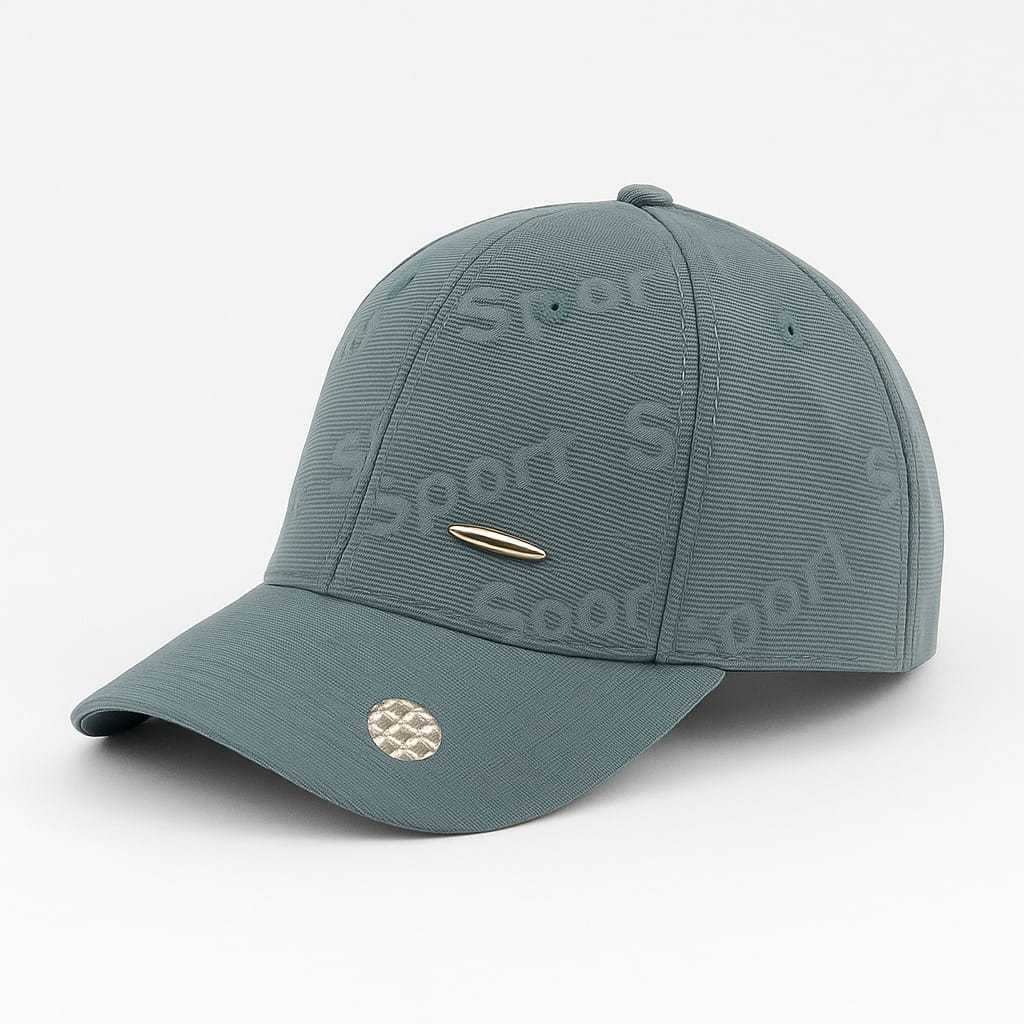 GREY "CAP" Embroidered Cotton Baseball Cap