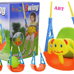 ABT Kids Swing with Animal Face Front Bar – Secure Indoor/Outdoor Baby Swing Seat