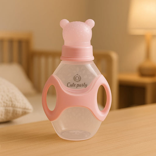 Cute Bear Grip Baby Water Bottle feeder – MiniJuice Series