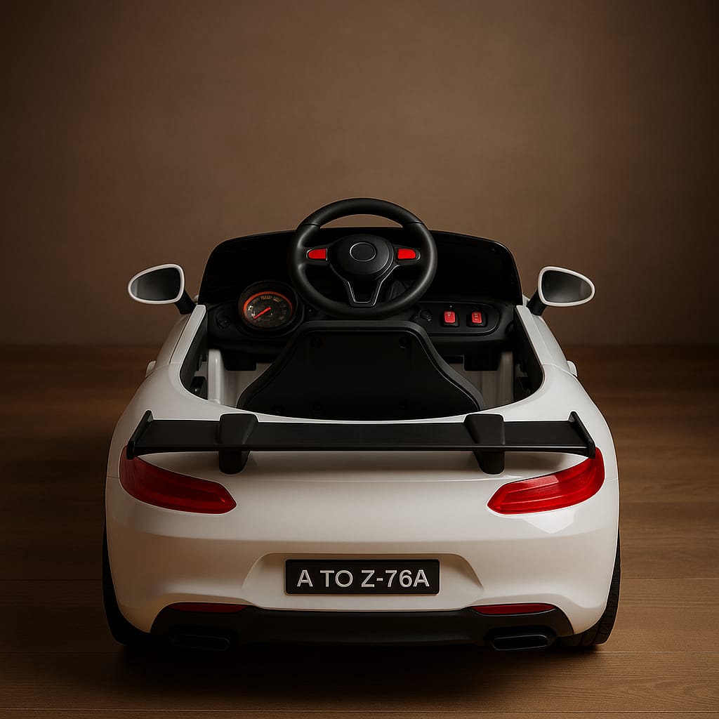 Luxury Kids Electric Ride-On Car – A TO Z76A Edition | Rechargeable with Realistic Steering & Lights