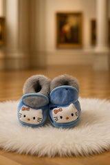 Baby Booties – Brown Plush Newborn Shoes