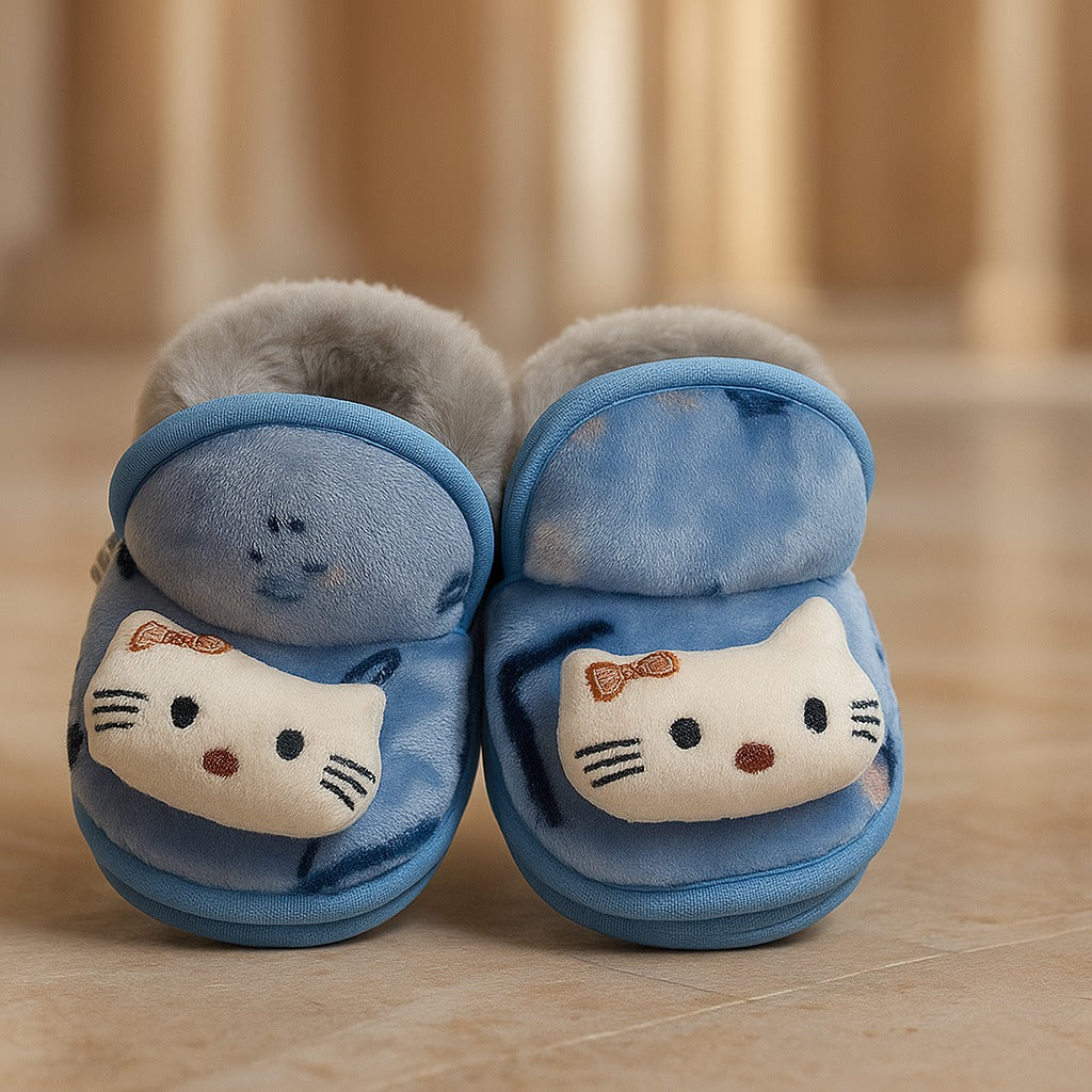 Baby Booties – Brown Plush Newborn Shoes