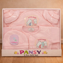 Newborn Baby Clothing Gift Set 8 Pcs – Soft Cotton Shirt Pajama, Cap, Bib, Mittens, Socks, Towel, Hanger