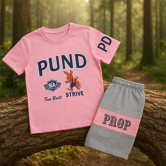 Baby Summer Suit Set - Team Racing T-Shirt & Shorts Combo (2 Sizes Each)