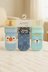 Baby Socks 0-12 Months pack of 3 Pair – Soft Cotton Fancy Ankle Socks