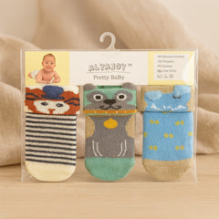 Baby Socks 0-12 Months pack of 3 Pair – Soft Cotton Fancy Ankle Socks