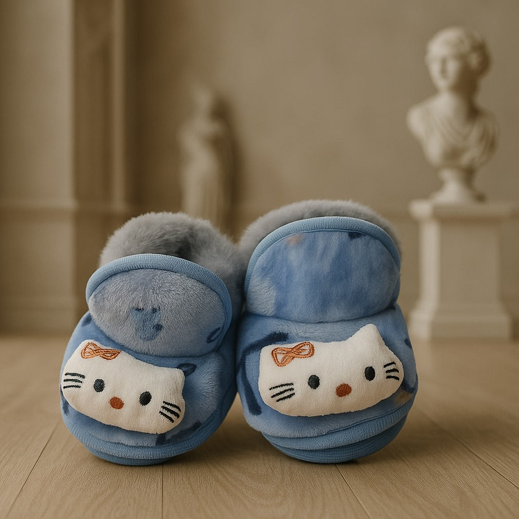 Baby Booties – Brown Plush Newborn Shoes