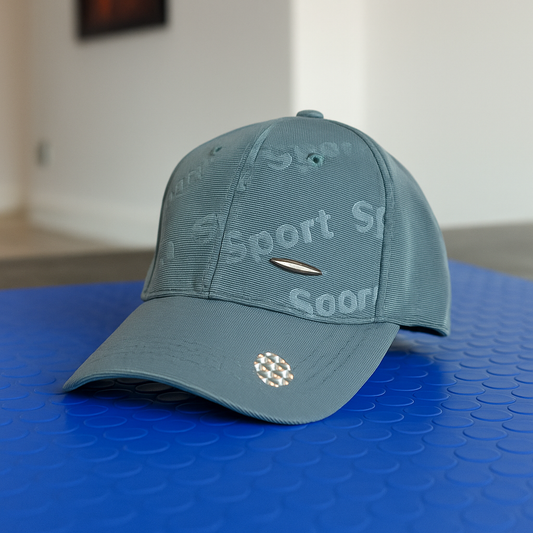 GREY "CAP" Embroidered Cotton Baseball Cap
