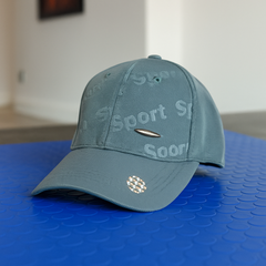 GREY "CAP" Embroidered Cotton Baseball Cap